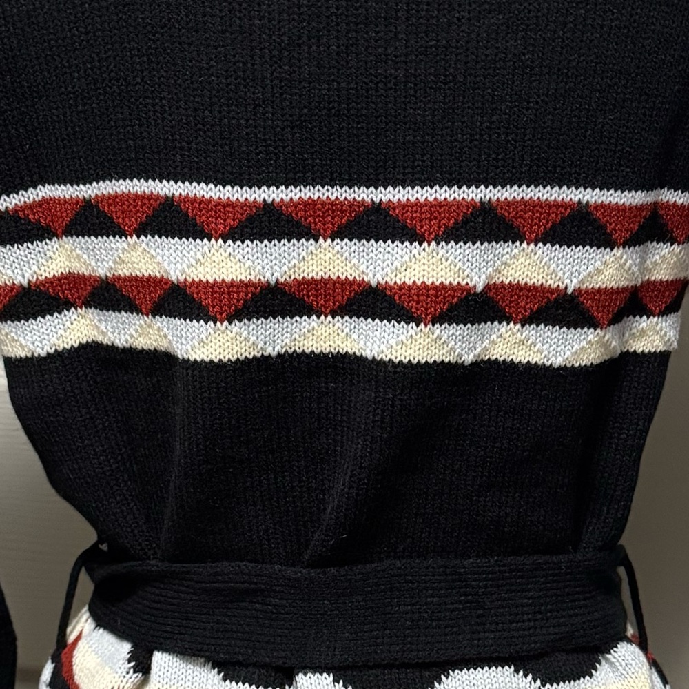 Vintage 70s Southwestern Aztec Knit Sweater Deadstock NWT Medium - Picture 6 of 9